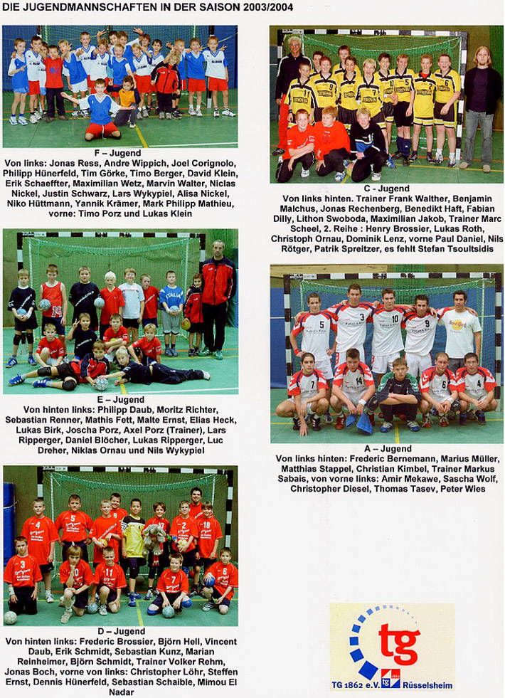 Jugendmannschaften 2003 / 2004
